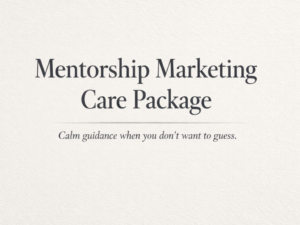 Mini Mentorship Marketing Care Package